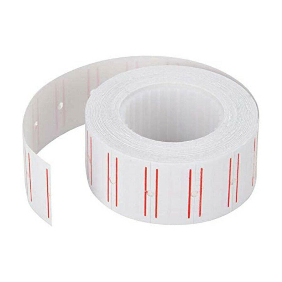 10 Rolls White Red Line Price Tag Gun Sticker 600 Labels Per Roll For MX 5500