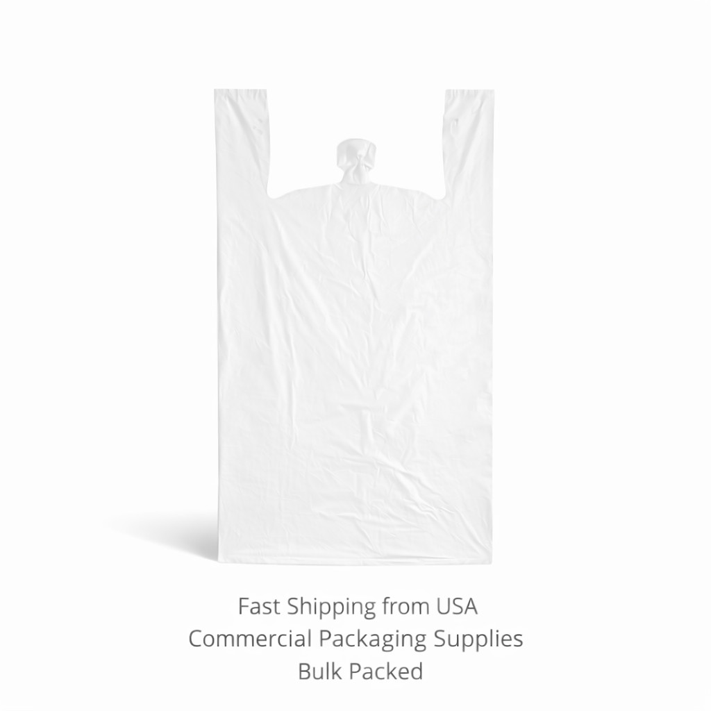 Jumbo T-Shirt Bags 20x10x36 0.71 Mil Heavy Duty Plastic Grocery Carry Out Bags