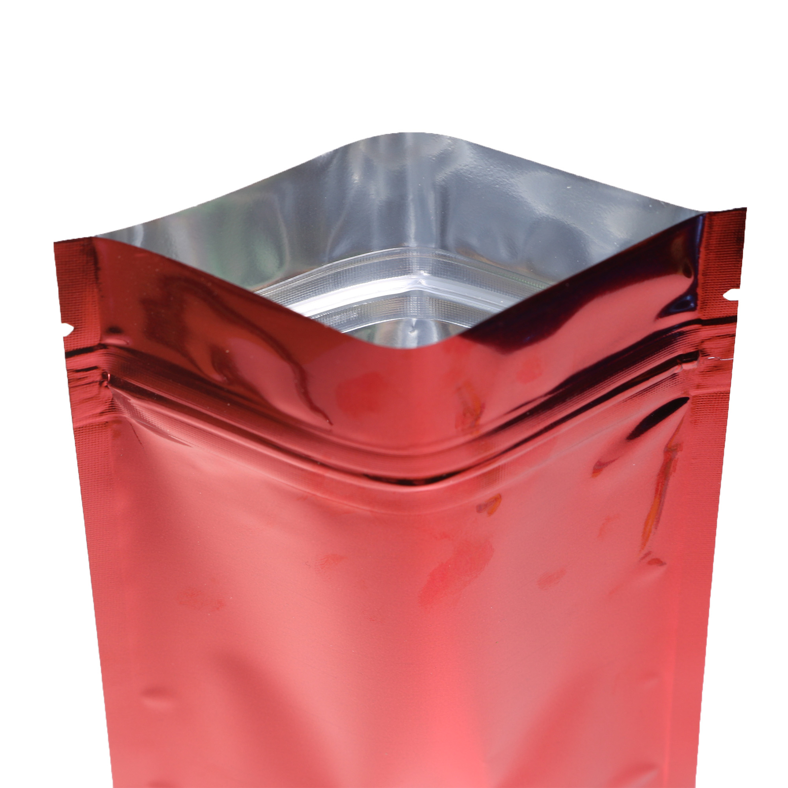 100/200/500 Glossy Red Mylar Foil Smell Proof Resealable Zip Seal Lock Bags