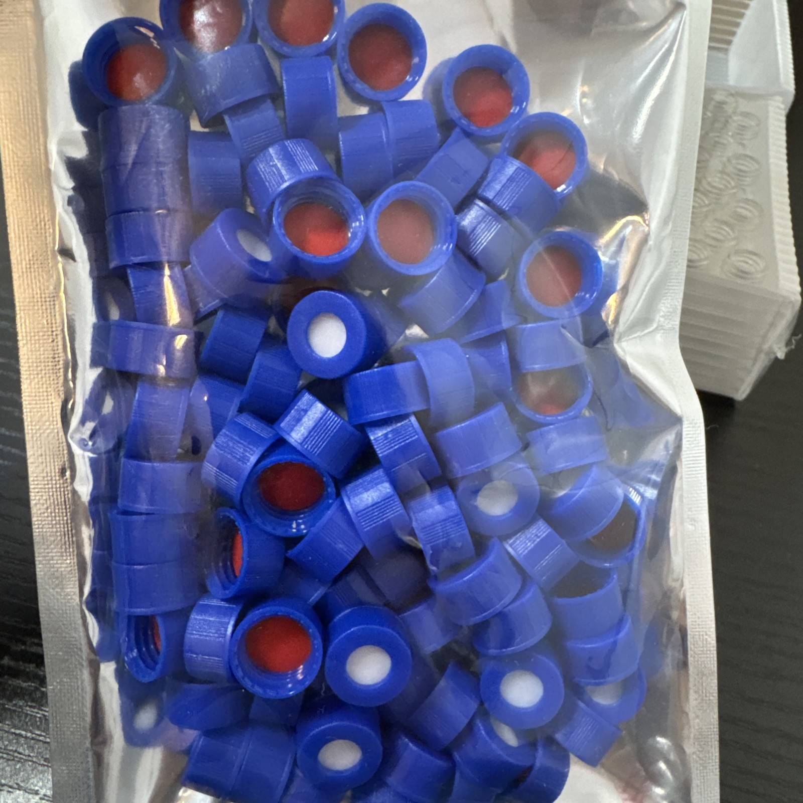 100pcs HPLC GC 2mL Autosampler Clear Vials Screw Caps PTFE Silicone Liner
