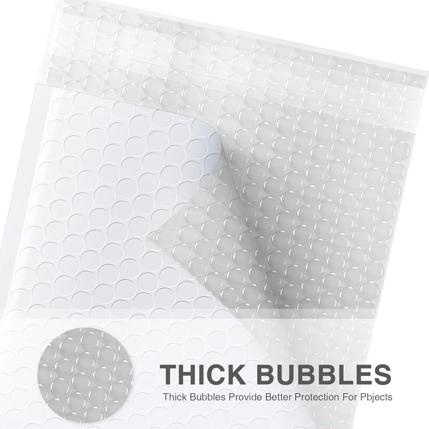 Poly Bubble Mailers Mailing Padded Envelopes Bubble Bags #0 6×10″ 500Pcs White
