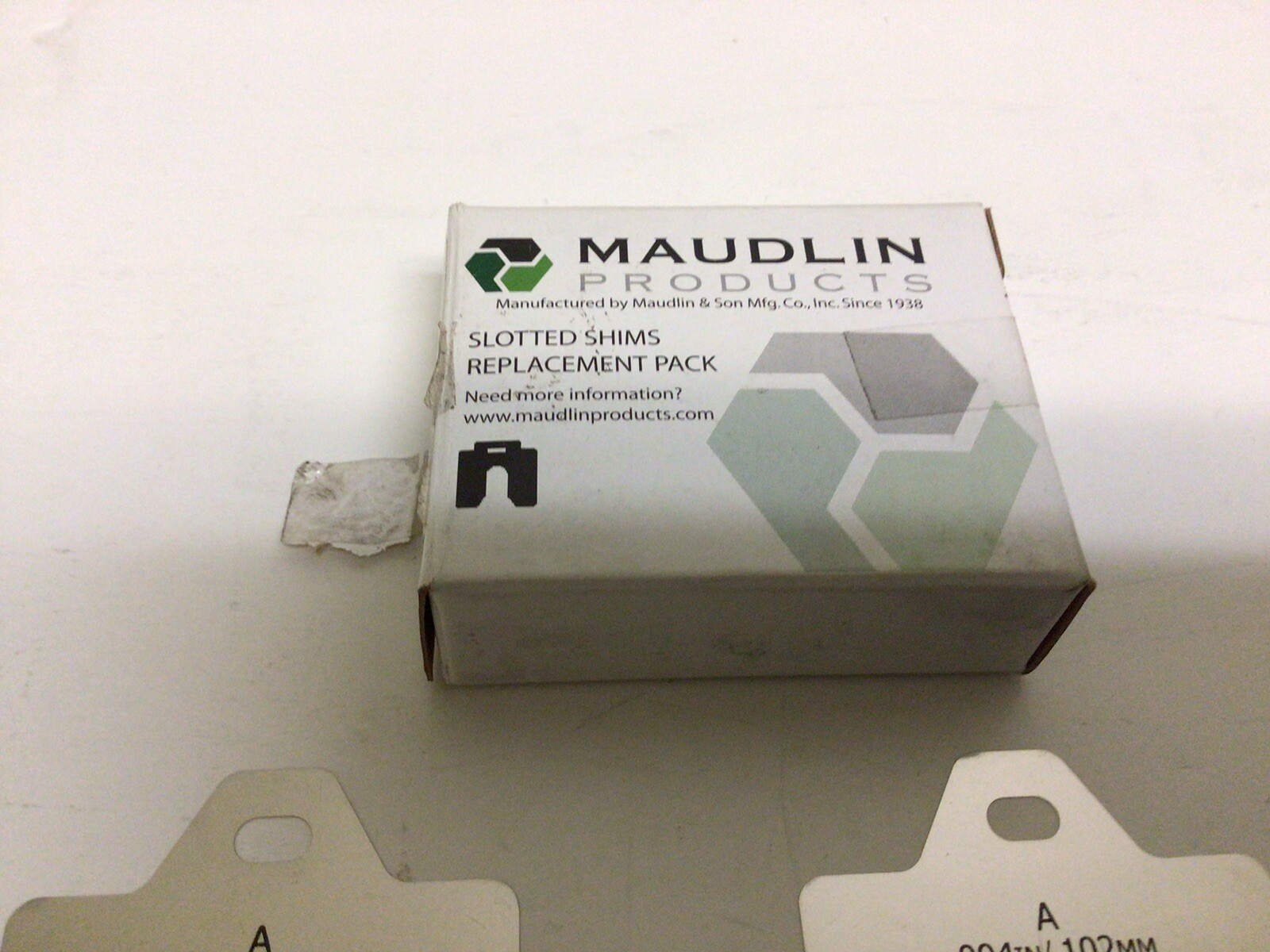 NEW, MAUDLIN PRODUCTS MSA004 A-2 X 2″ X 0.004″,20 PACK SLOTTED SHIMS REPLACEMENT
