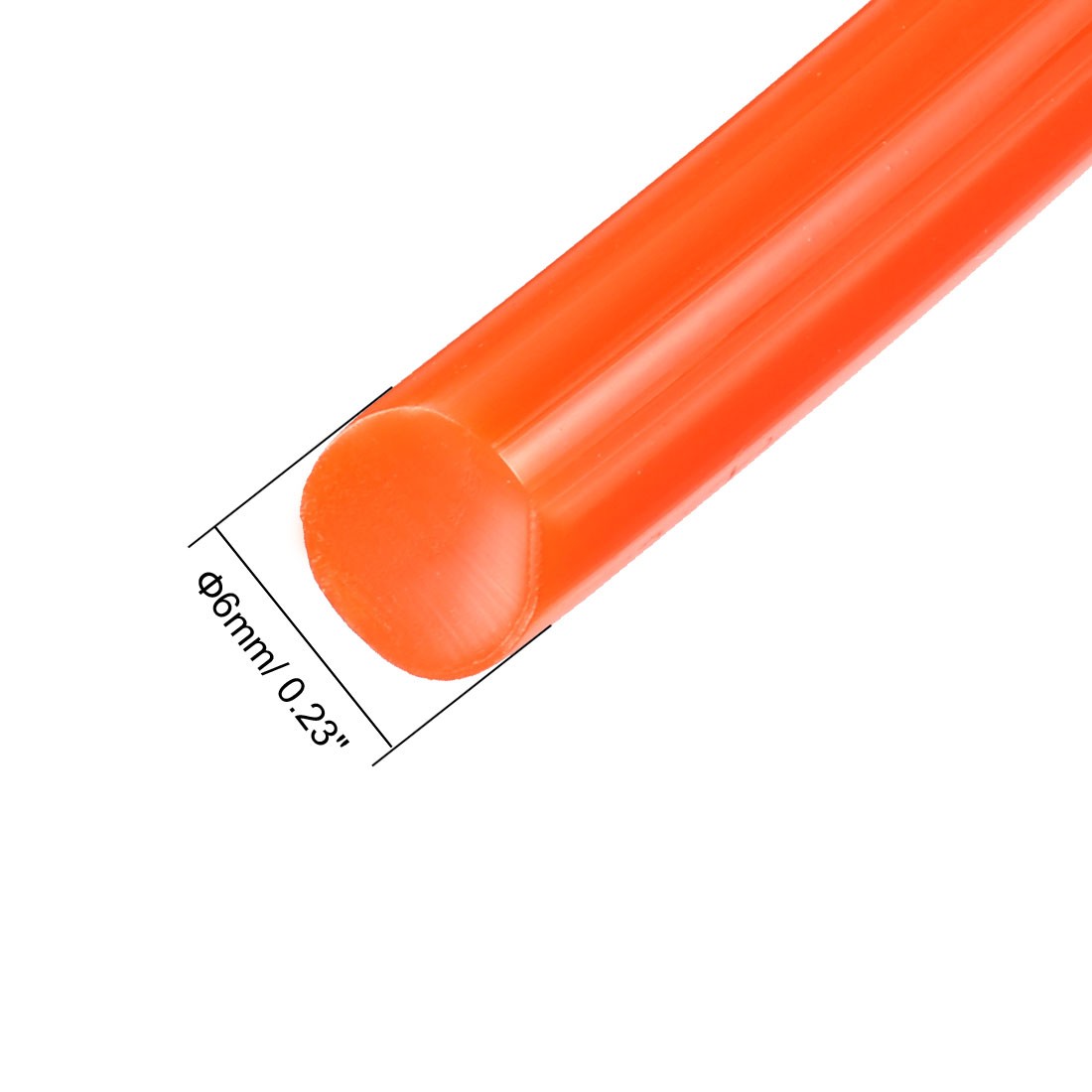 10 Feet 6mm PU Transmission Round Belt Urethane Belting Orange