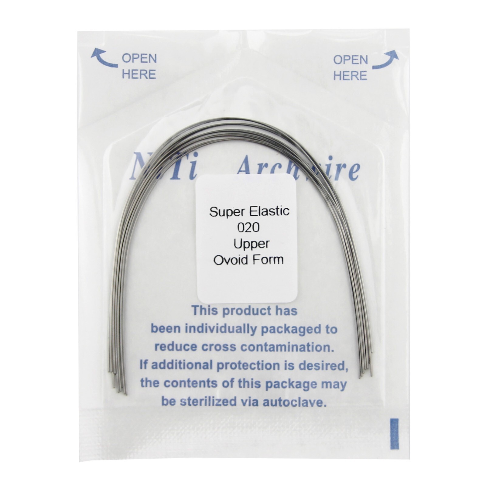 100Pcs Dental Orthodontic Arch Wire Super Elastic NiTi Round Ovoid Form 012-020