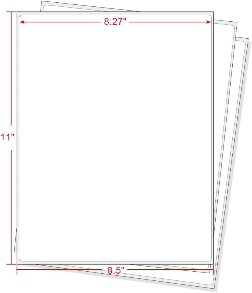 8.5″ x 11″ Full Sheets Address Shipping Sticker Paper for Laser & InkJet Printer