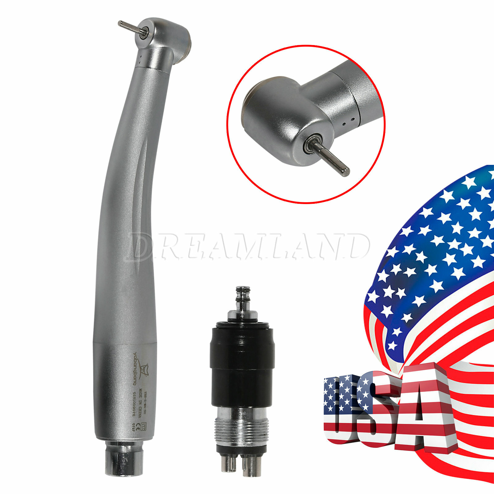 10X Dental High Speed Handpiece Air Turbine & 4H Quick Coupling YBNK4 Fit NSK