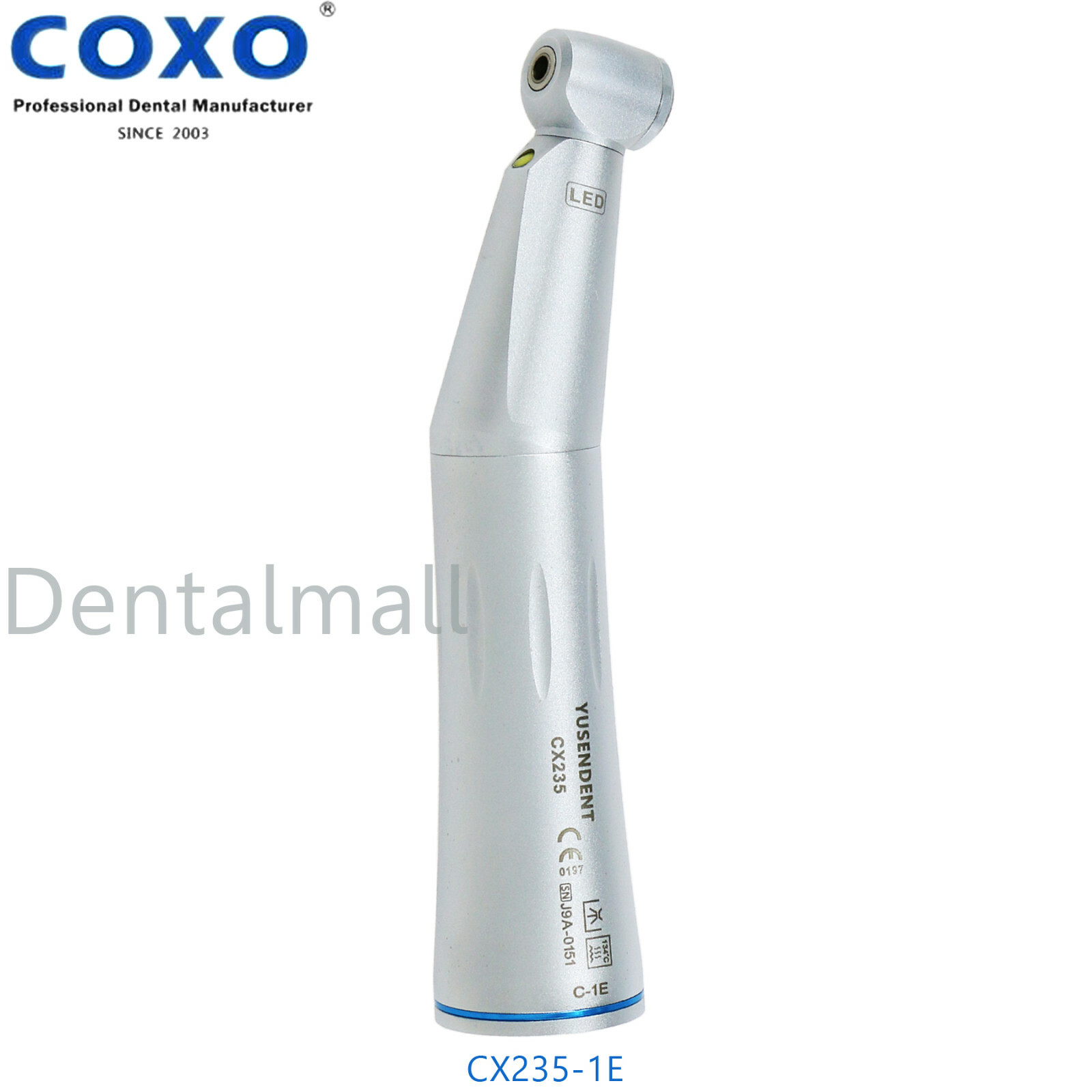 COXO Dental LED Fiber Optic Low Speed Contra Angle Turbine Handpiece 1B 1C 1E