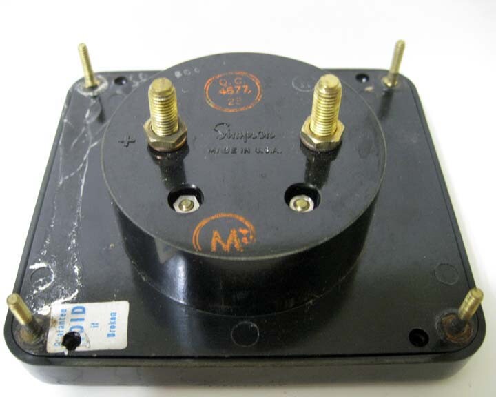 Simpson ® 0 – 700 Feet Per Minute # 49 – FS = 10 VAC Square Black Panel Meter