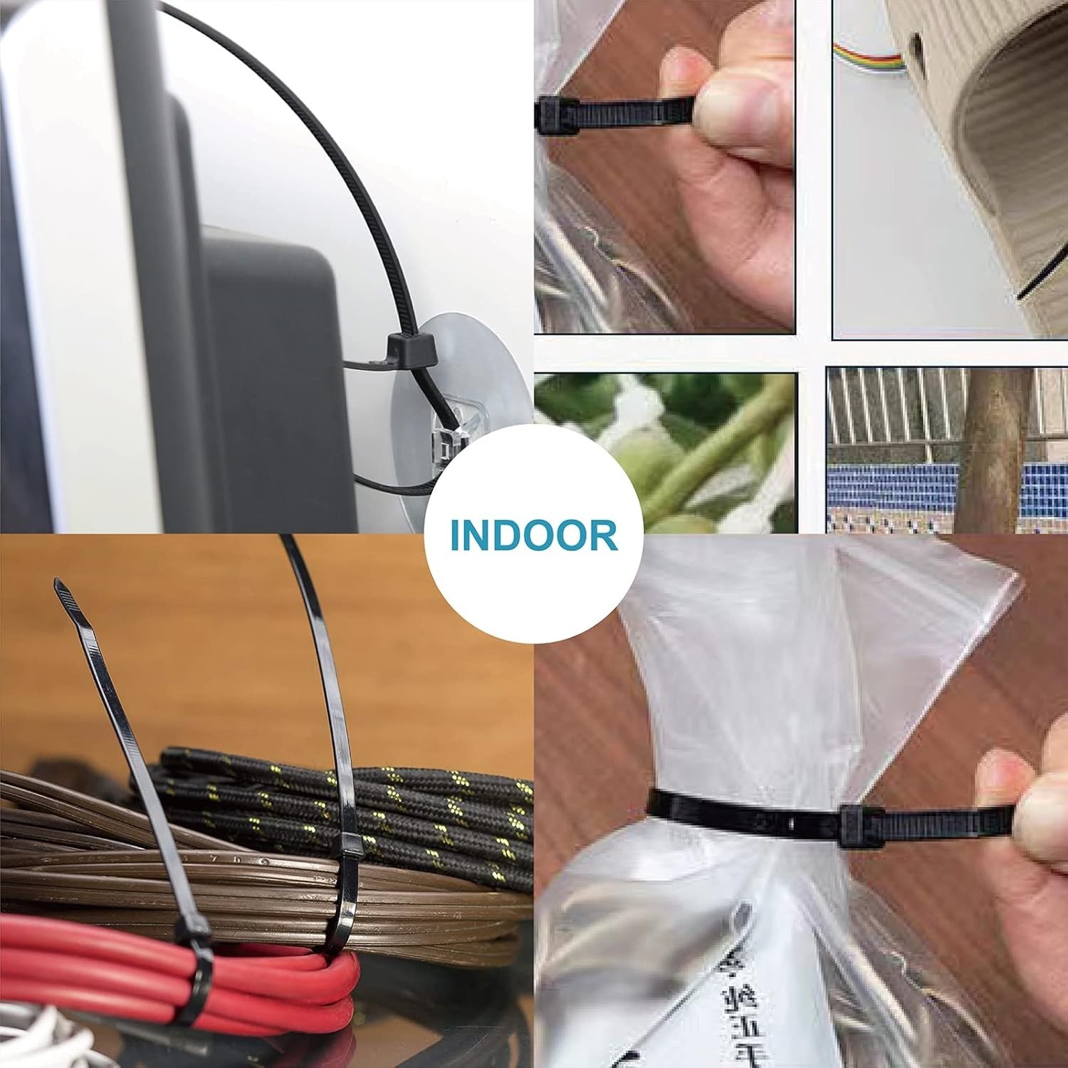 Heavy-Duty Nylon Zip Ties, 400 Count – Assorted Sizes 4” to 12” for Secure Use