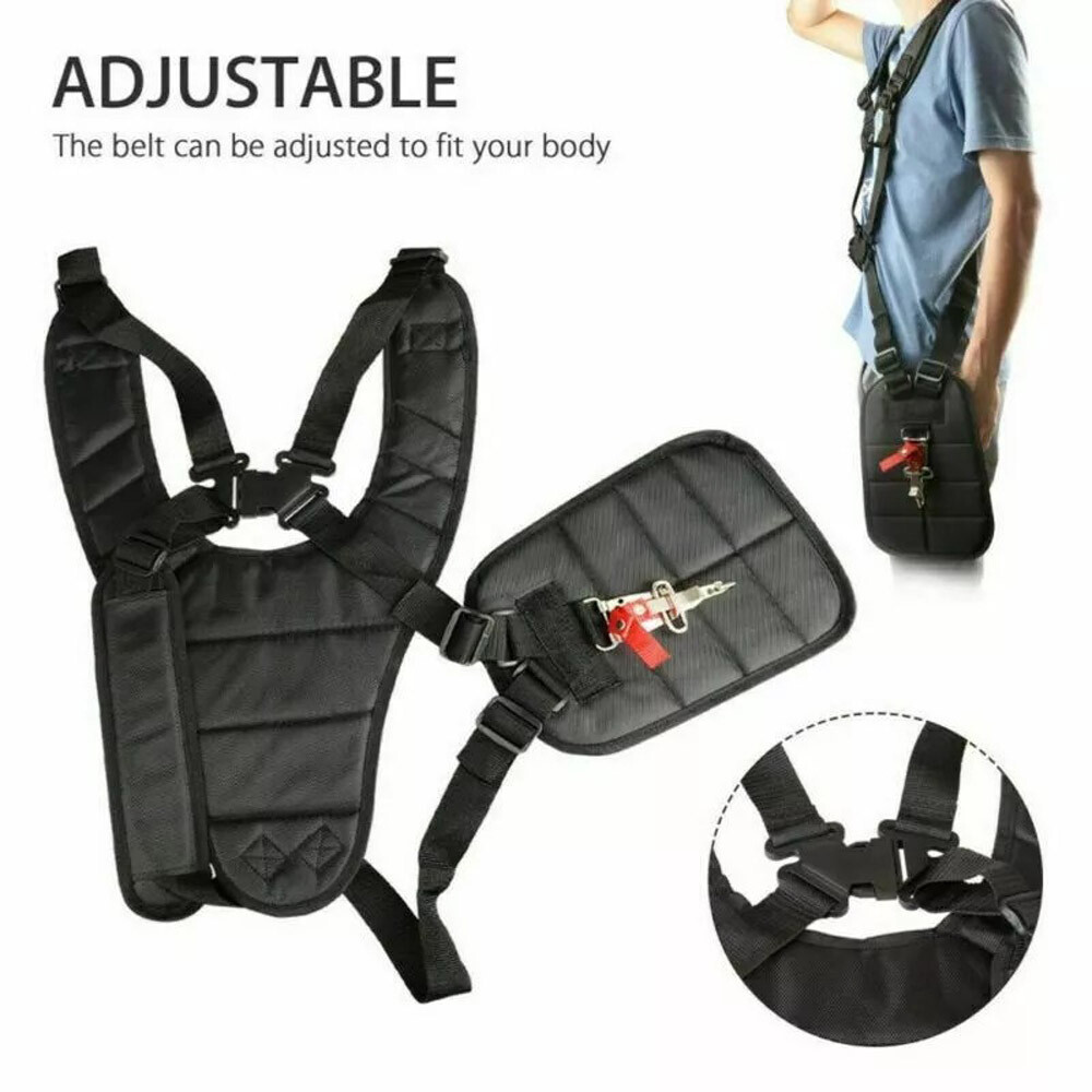 Double Shoulder Strimmer Padded Belt Harness Strap for Brush Cutter& Trimmer US