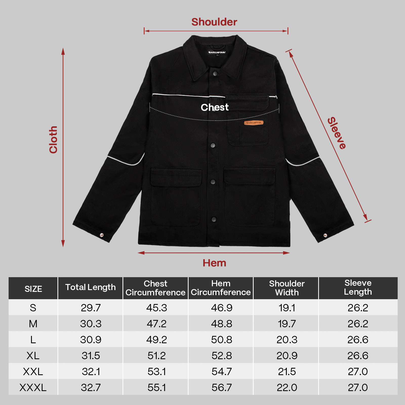 ARCCAPTAIN Welding Jacket Black 11oz FR Cotton Welding Lightweight Sizes S-3XL?