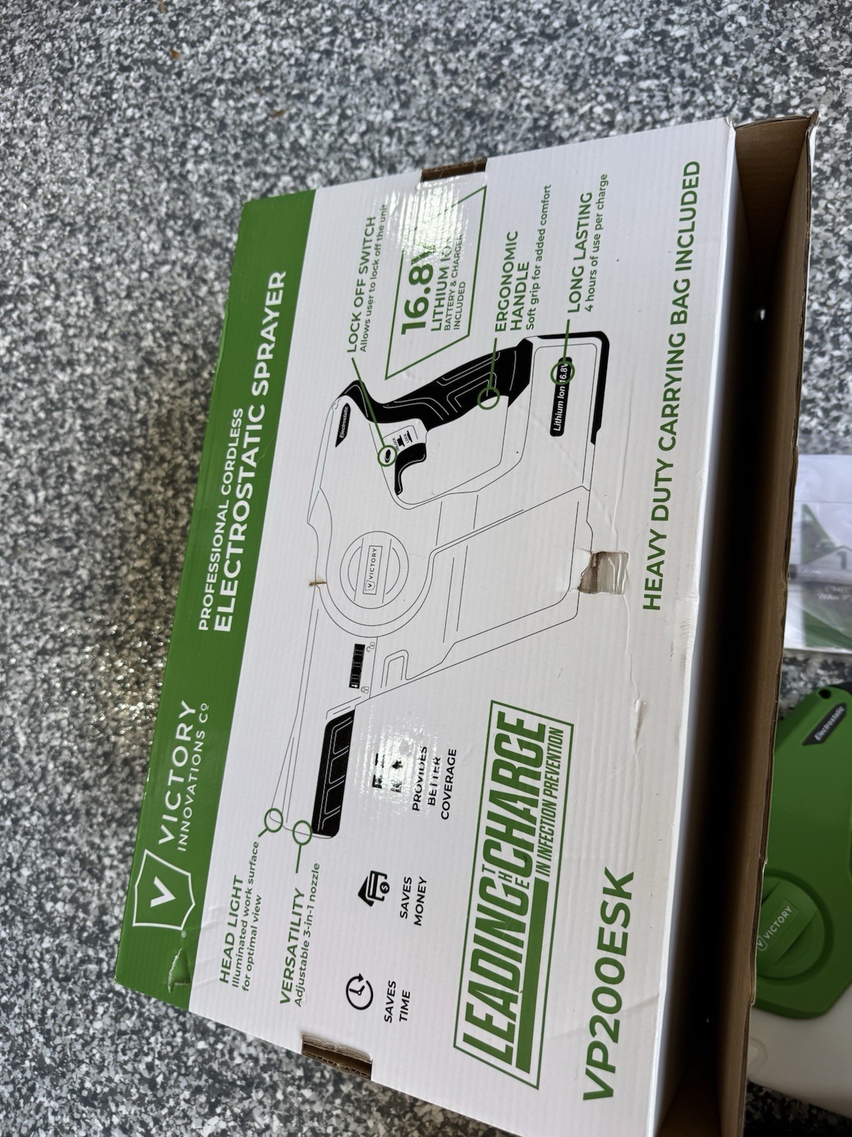 Victory Innovations VP200ESK Cordless Electrostatic Handheld Sprayer NEW OPENBOX