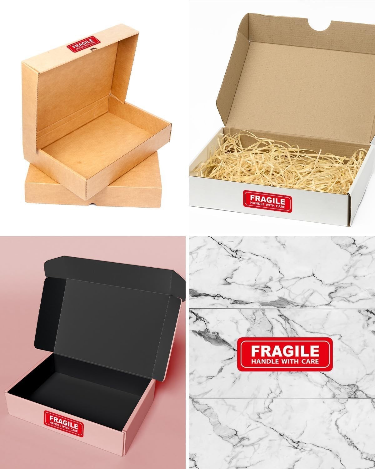 300PCS Fragile Stickers for Shipping Moving,1×3 Inch Small Glass Handle with …