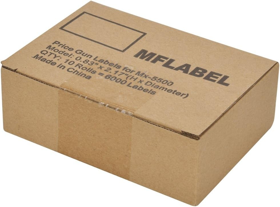 MFLABEL 10 Rolls 6000 White Price Gun Labels for Mx-5500 – 10 Rolls,