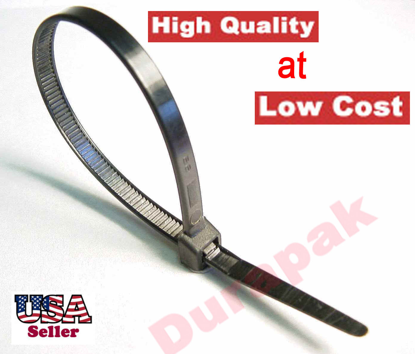 1000 PCS 11″ Black Zip Cable Wire Tie 120 Lbs Zip Nylon Secure Fasten Assembly