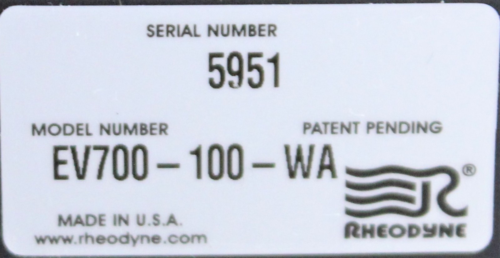 Rheodyne EV700-100-WA Automated Switching Valve for Chromatography (3367647)