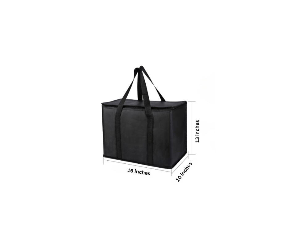 X-Large Reusable and Insulated Cooler Bag – Black (2-PACK)