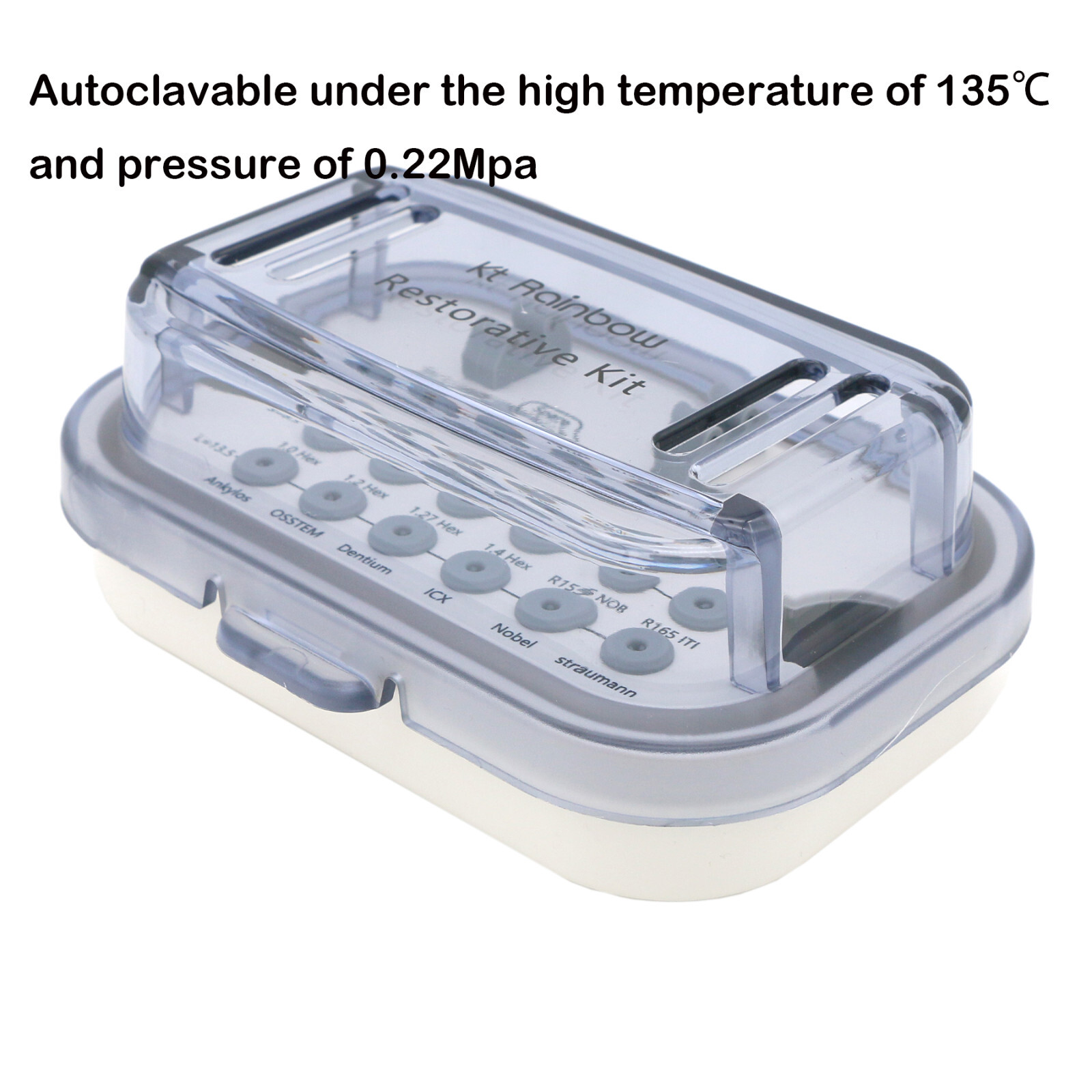 135°C Autoclavable Universal Implant Box For Implant Prosthetic Kits Sterilized