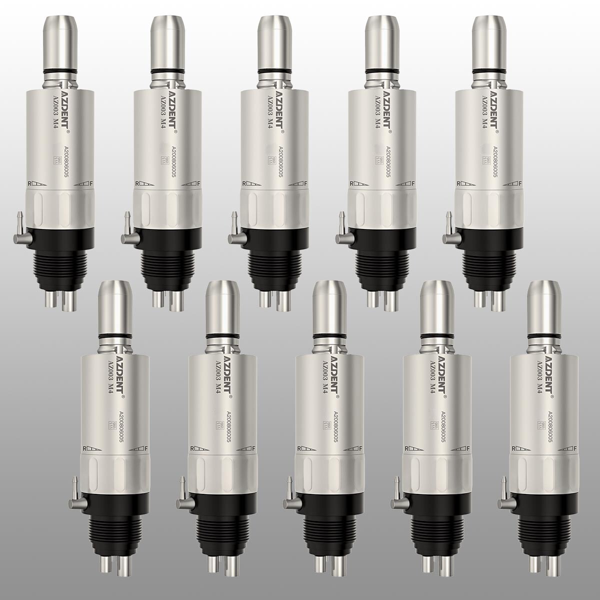 Dental Low Speed Handpiece Air Motor 4 Hole Gear Ratio 1:1 Direct Drive 20000RPM