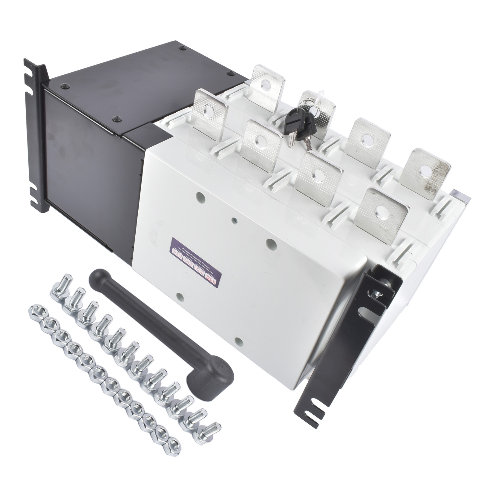 Industrial Automatic Transfer Switch 4P 630A 110V or 220V Plastic Copper Steel