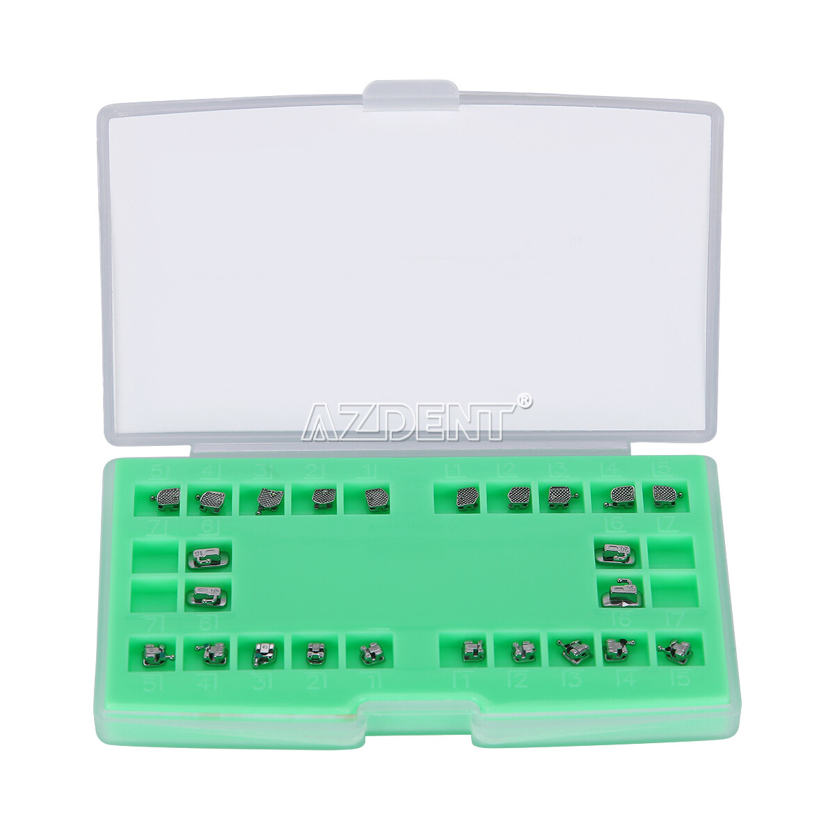 AZDENT Dental Self-Ligating Brackets Orthodontic Braces Roth/MBT.022 Hook345 FDA