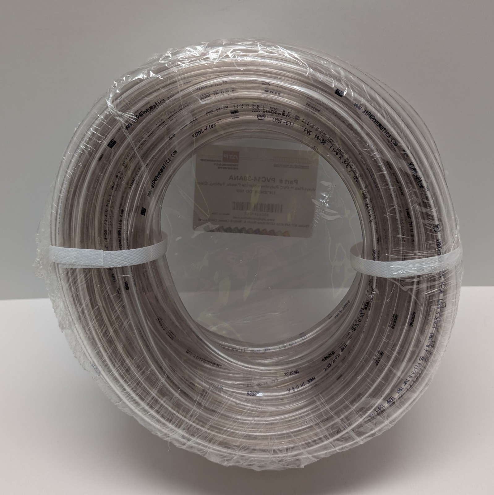 ATP Vinyl-Flex PVC Plastic Tubing PVC14-38ANA 1/4”ID x 3/8”OD 100′ Clear