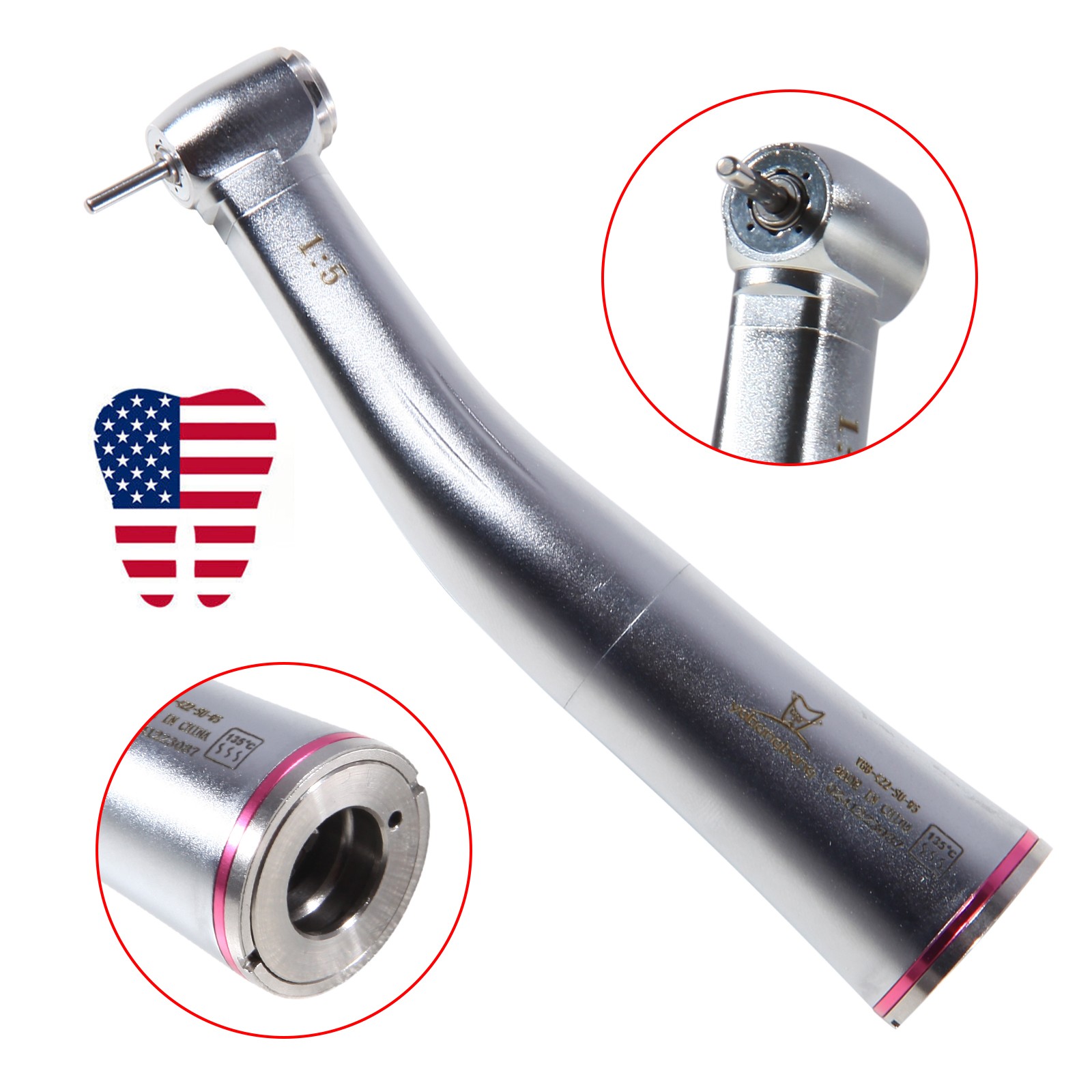 Yabangbang Dental 1:5 Increasing Contra Angle Handpiece for NSK E-type Motor