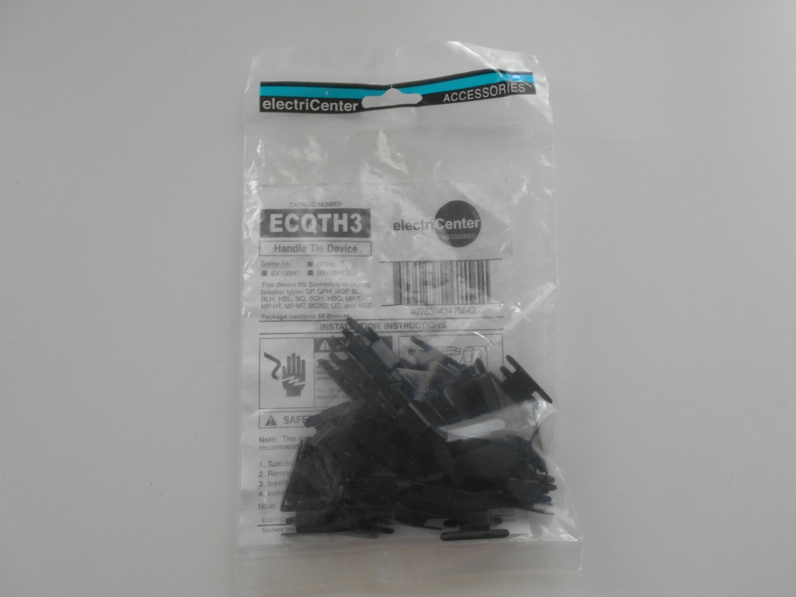 PKG 50  ELECTRICENTER ECQTH3 HANDLE TIE DEVICE AKA QTH3 BX100HT