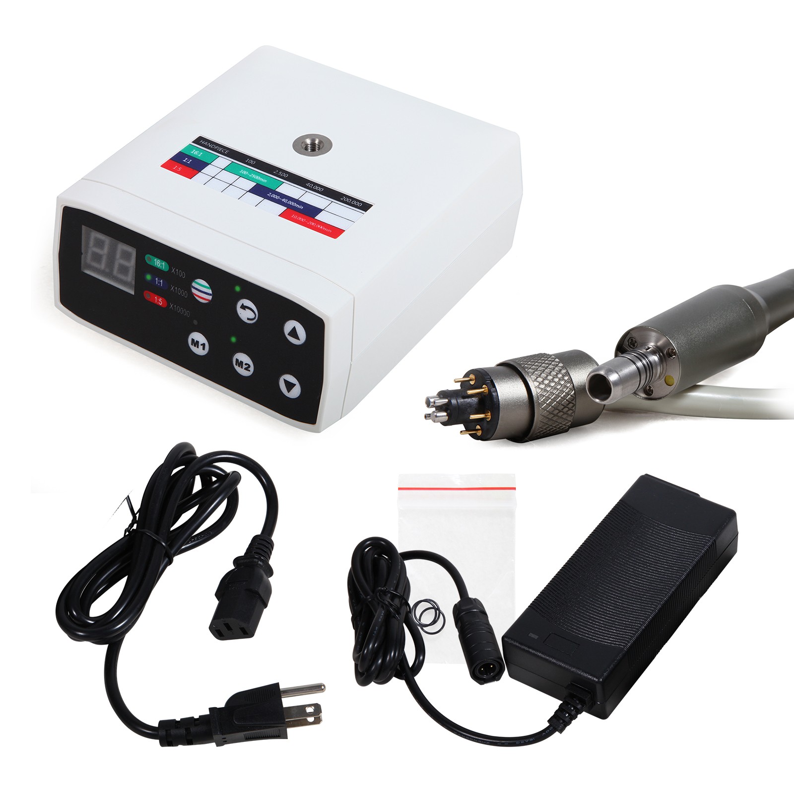 SANDENT LED Electric Brushless Micro Motor/1:5 Fiber Optic Increase Contra Angle