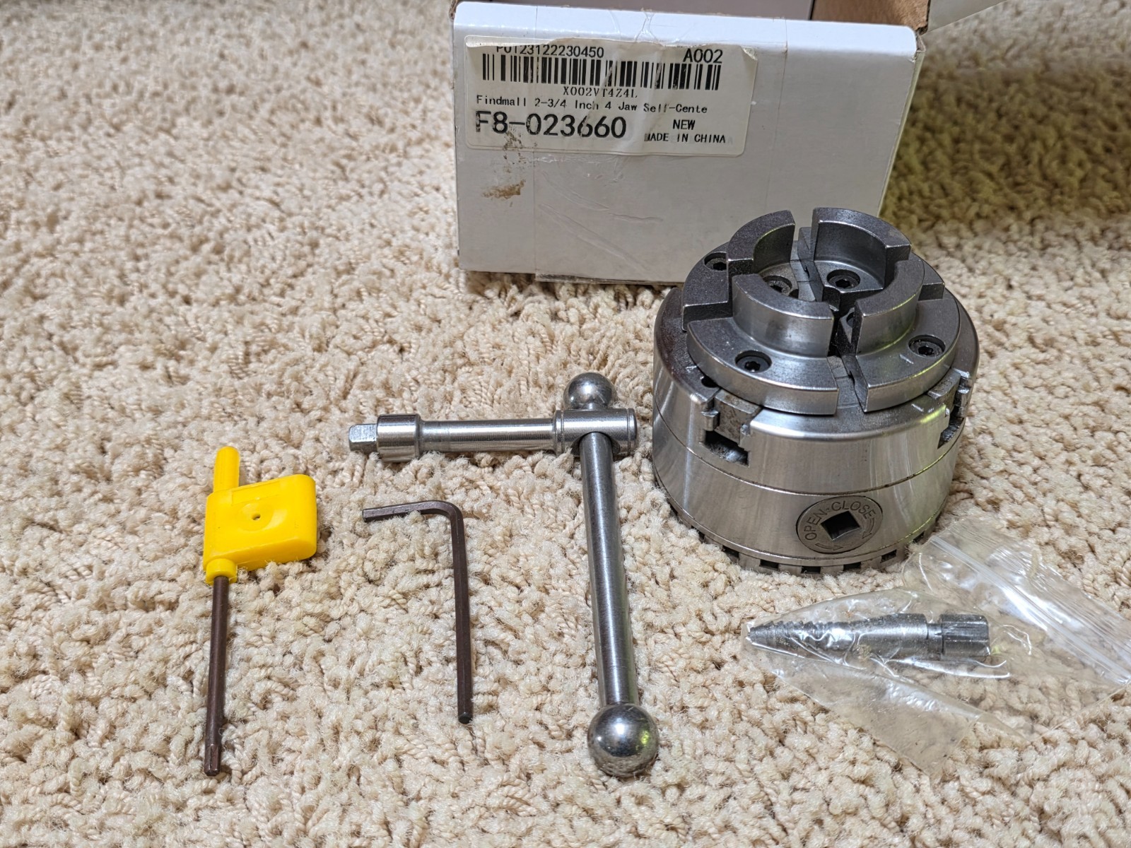 Findmall 4 Jaw 2-3/4″ Self Centering Lathe Chuck VGC