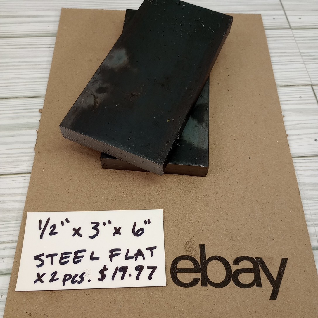 1/2″ x 3″ Steel Flat Bar x 6″ Length, Hot Rolled Steel Carbon Stock X2 Pieces