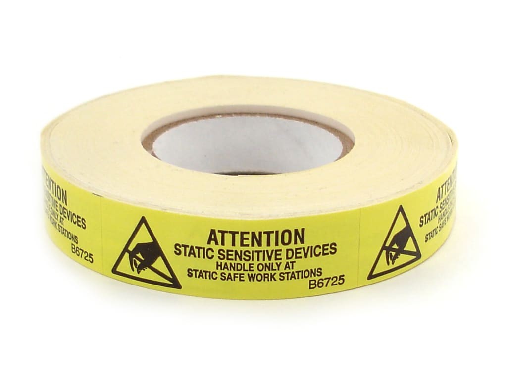 Botron B6725 – ESD Awareness Label, Mil Standard Symbol, 5/8in x 2in