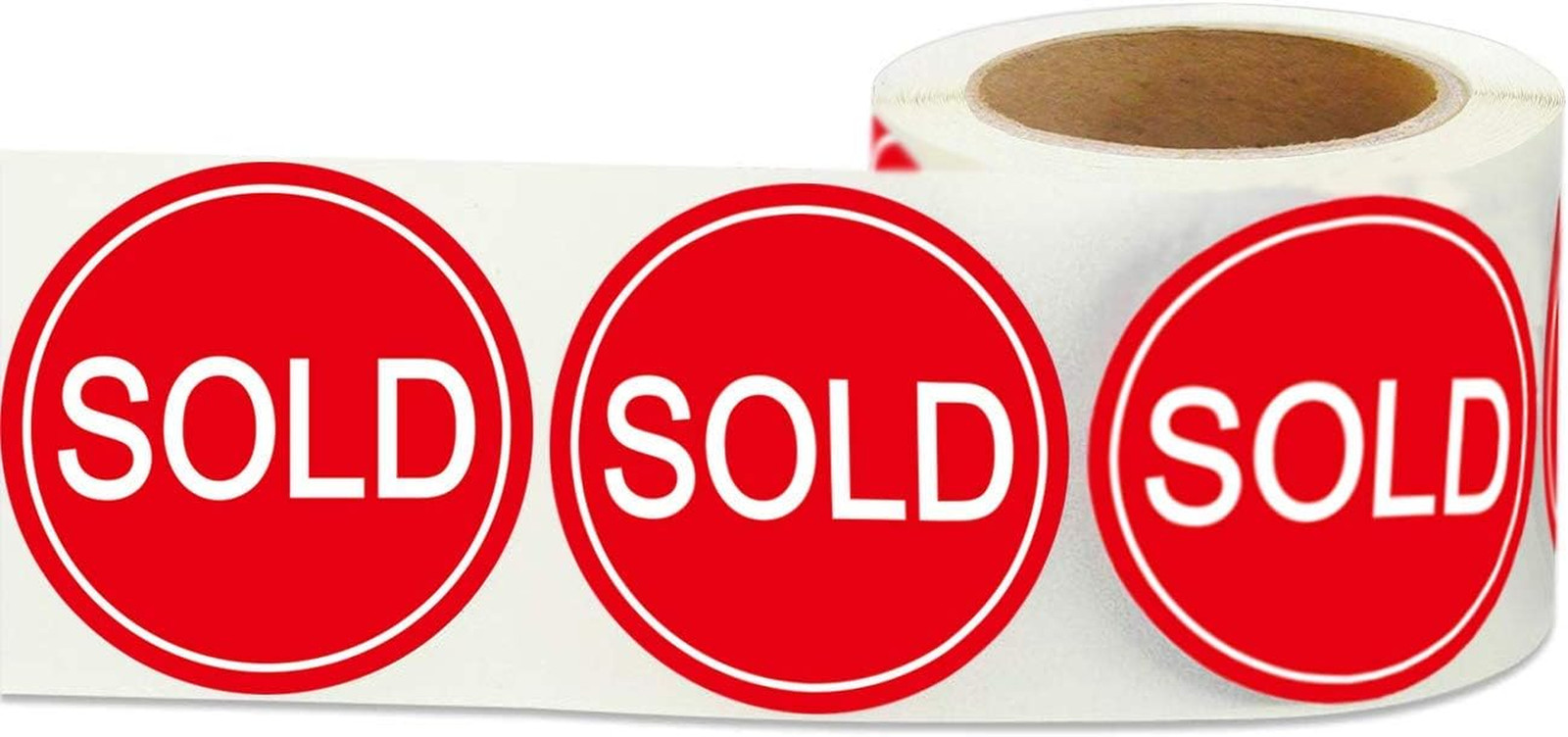500 PCS Sold Stickers Small round Sold Point of Sale Pricing Labels 1 Inch Self-