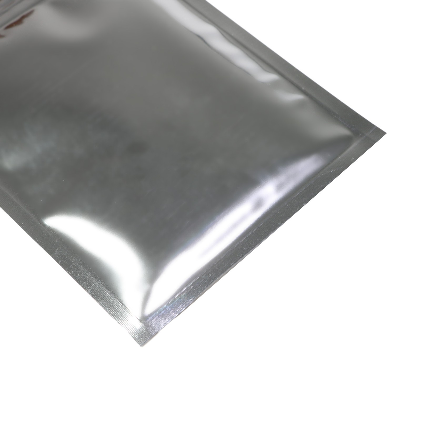 100/500 Glossy Silver Smell Proof Mylar Foil Bags Resealable Zipper Seal Pouch