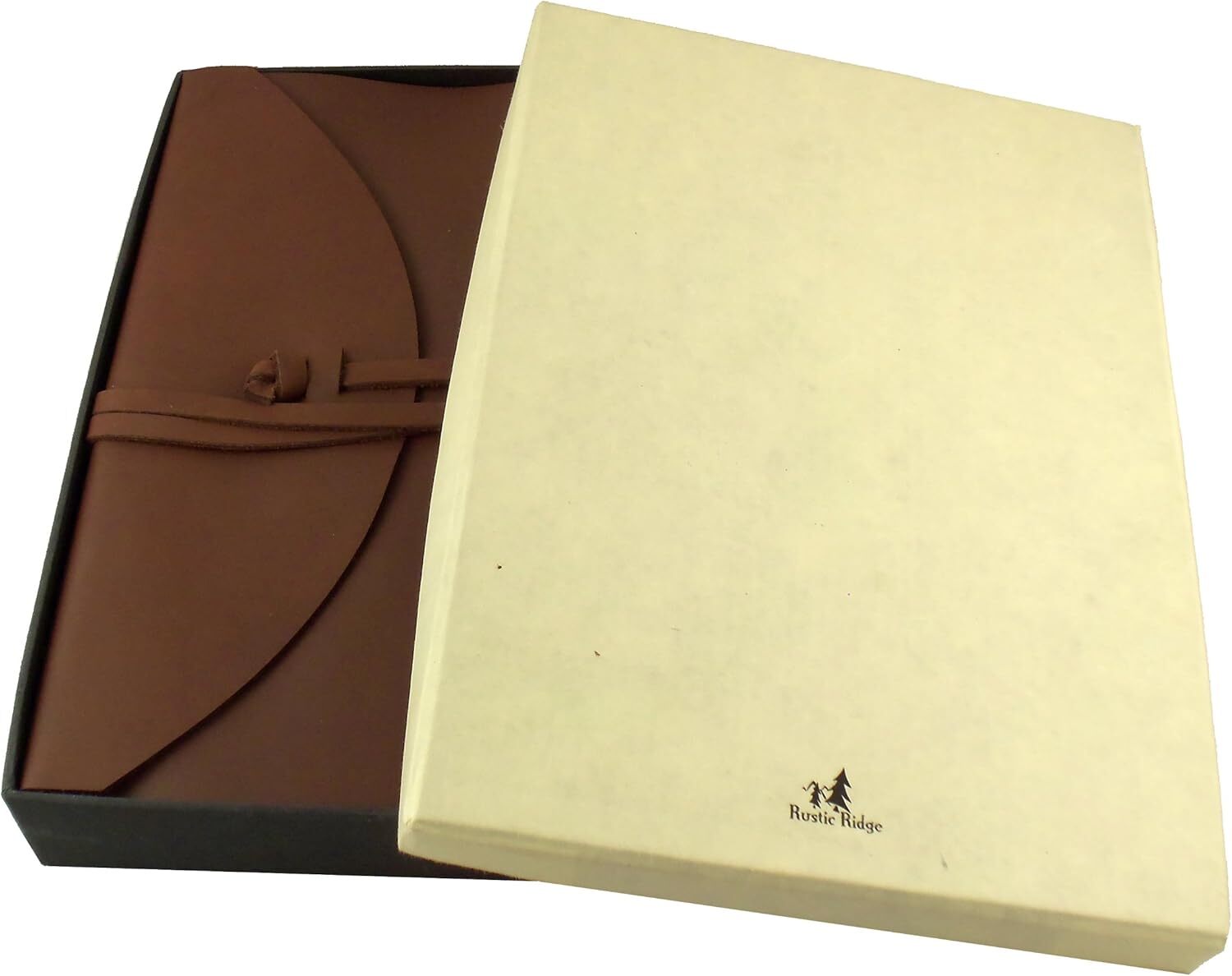 Large 9×12 Inch Rustic Leather Journal with Strap Closure by Rustic Ridge