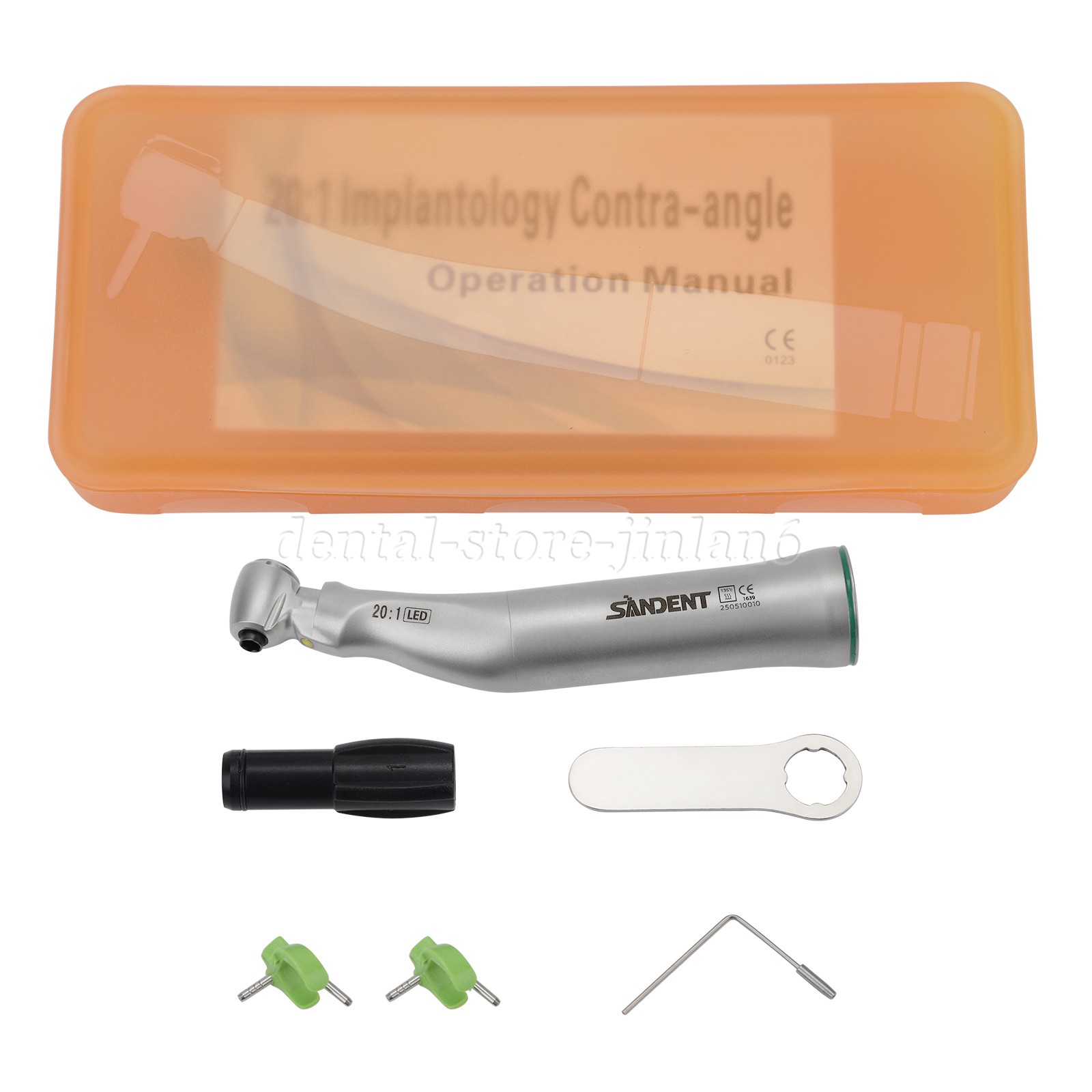 New WS-75 LG 20:1 LED+ Contra Angle E-Type for W&H Dental Implant Surgical Motor