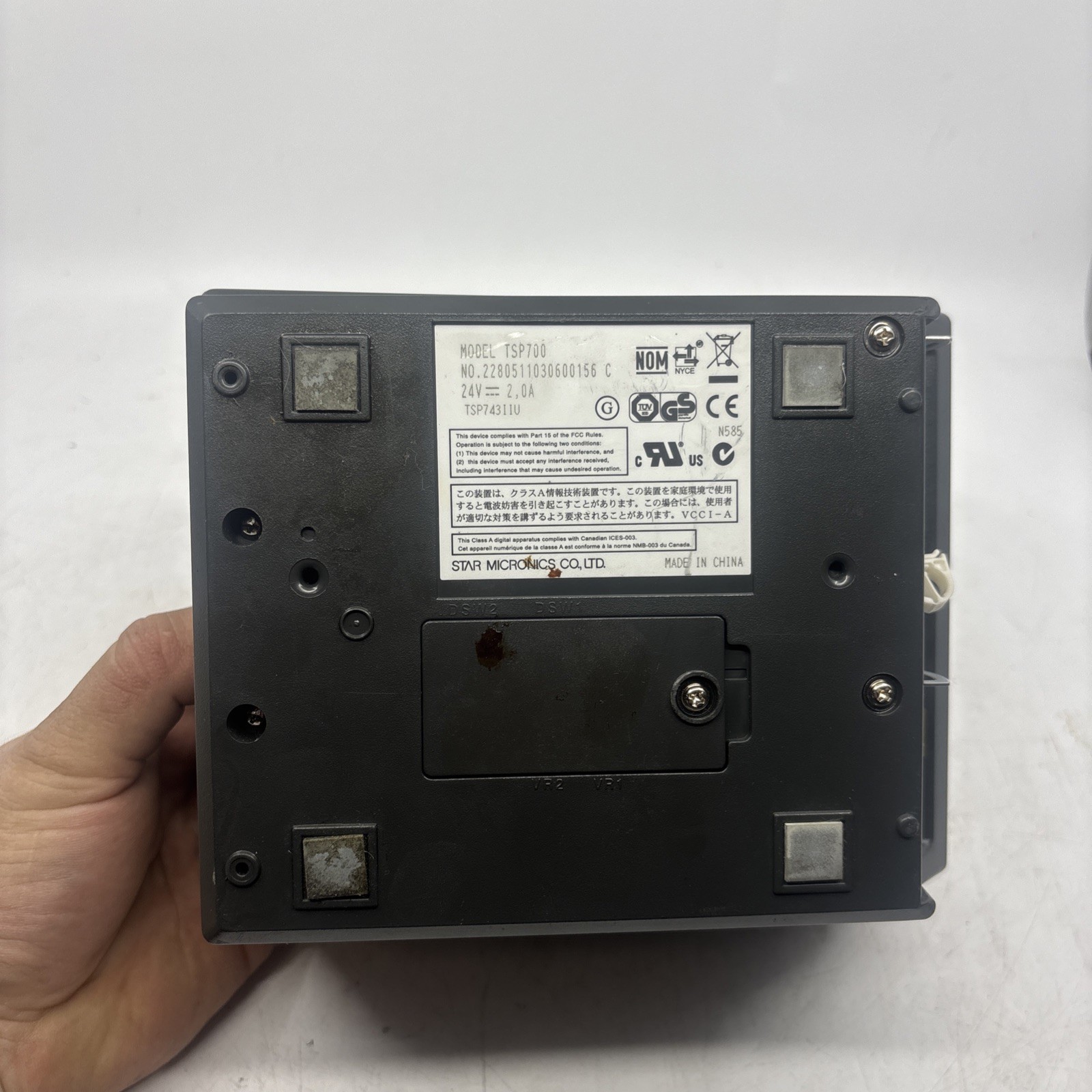 Star TSP743II High Speed Direct Thermal POS Printer USB WORKS NO Power Cord