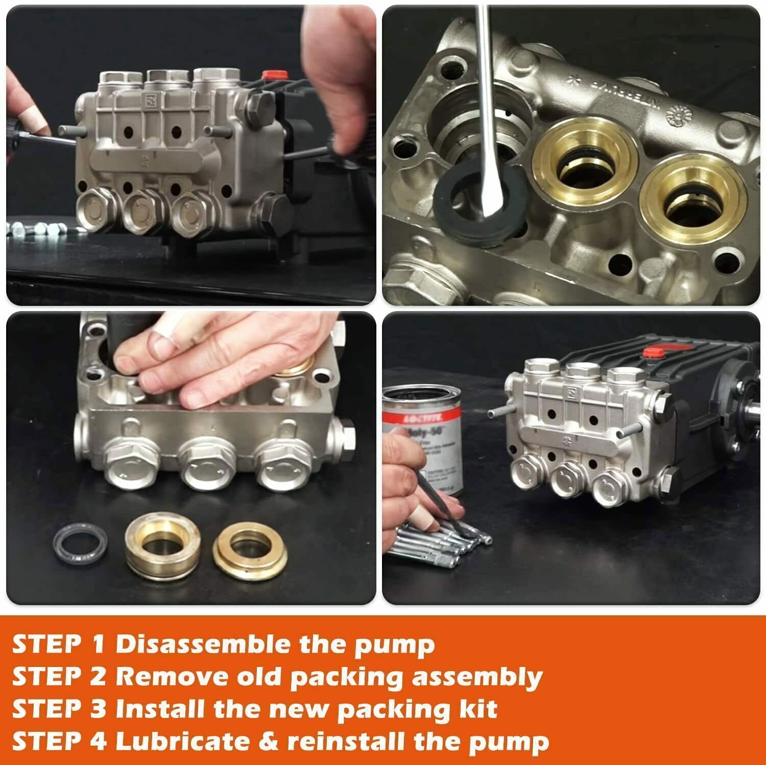 General Pump Kit 69 PACKING KIT 20mm Repair Kit for GP K69 Interpump Pressure
