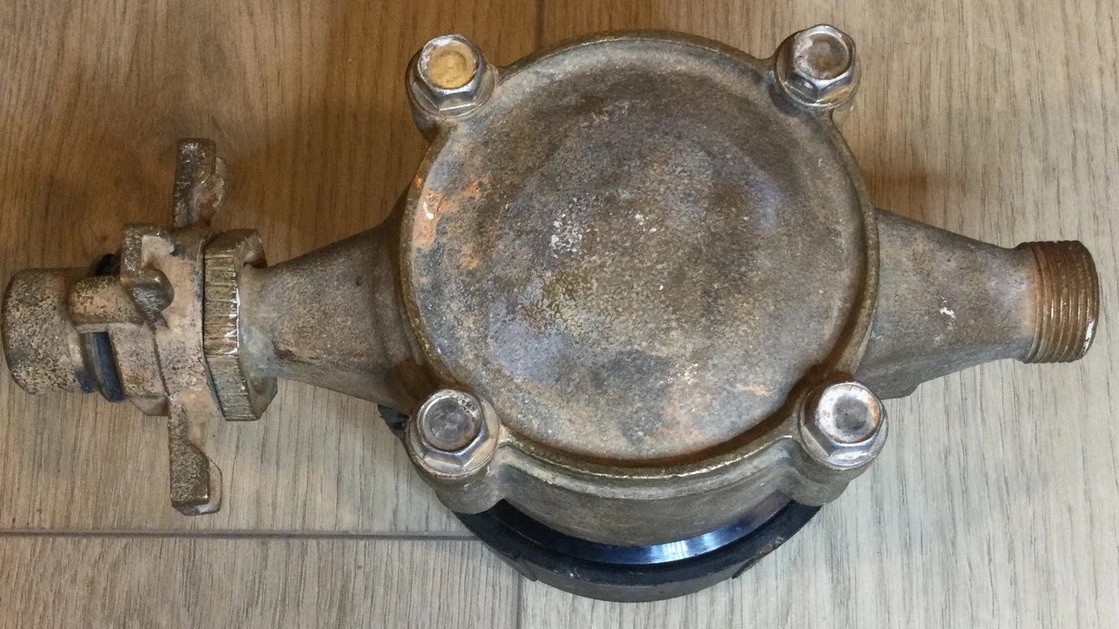 ABB Water Meter, C700, 5/8”, Cubic Feet With Yoke Extension Tension Nut, No Lid