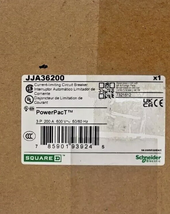 Square D JJA36200 200A 3 Pole 600V I-Line Power-Pact Circuit Breaker NEW IN BOX