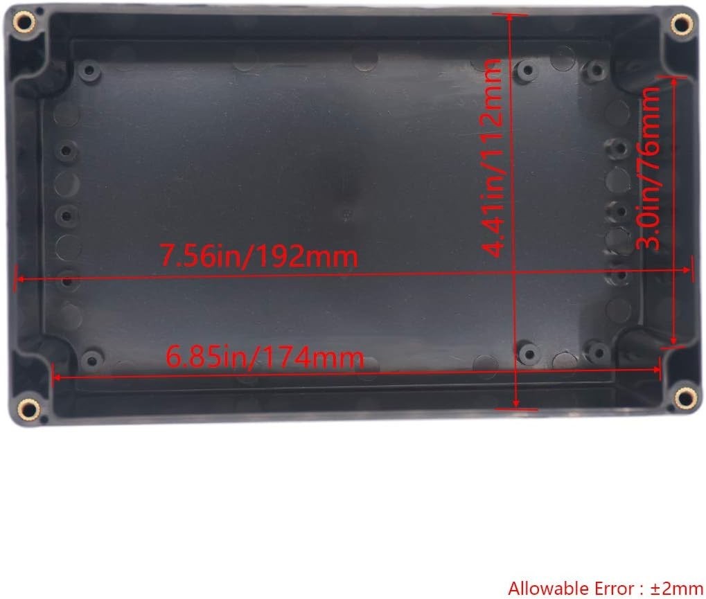 Compact Waterproof Electrical Box Made of Sturdy ABS – 7.87×4.72×2.95