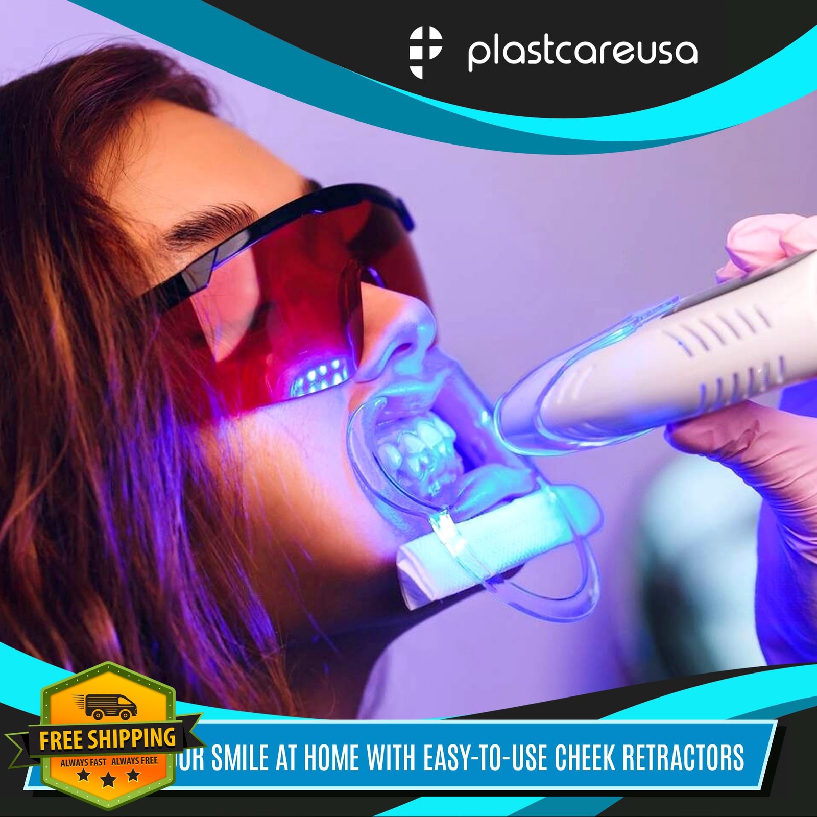 PlastCare USA 10 Dental Cheek Retractors Professional Mouth Opener Adults