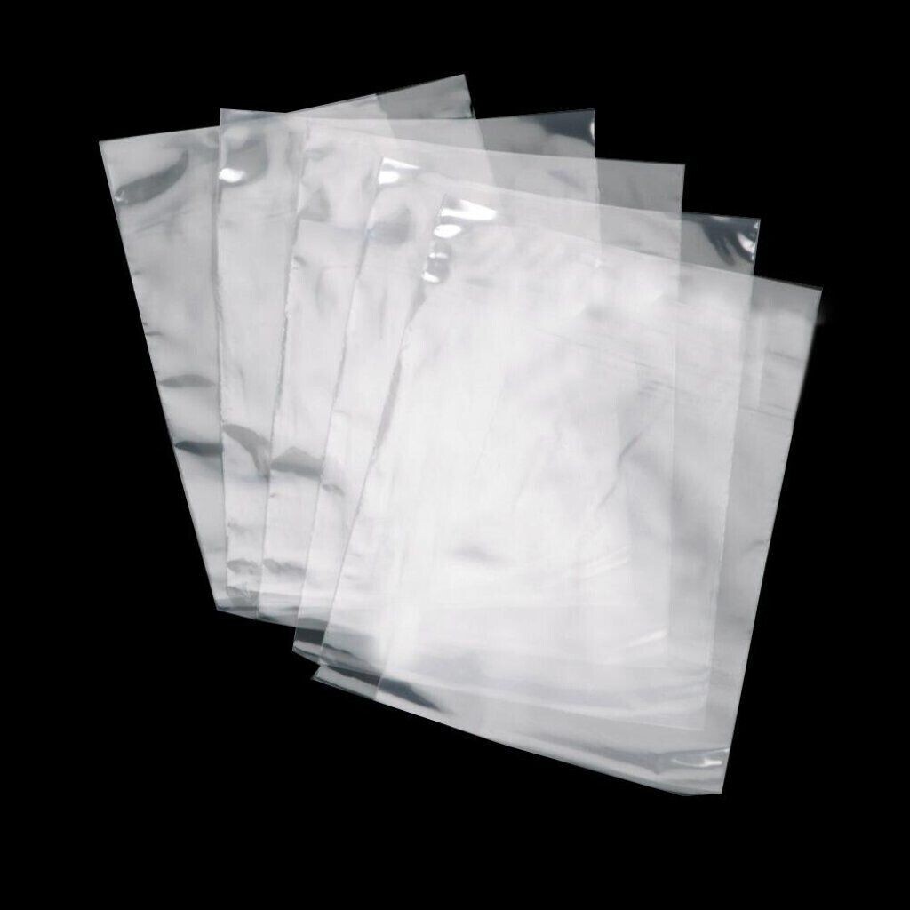 1.5-Mil Clear Poly Bags Flat Open Top Plastic Packaging Packing Multiple Sizes