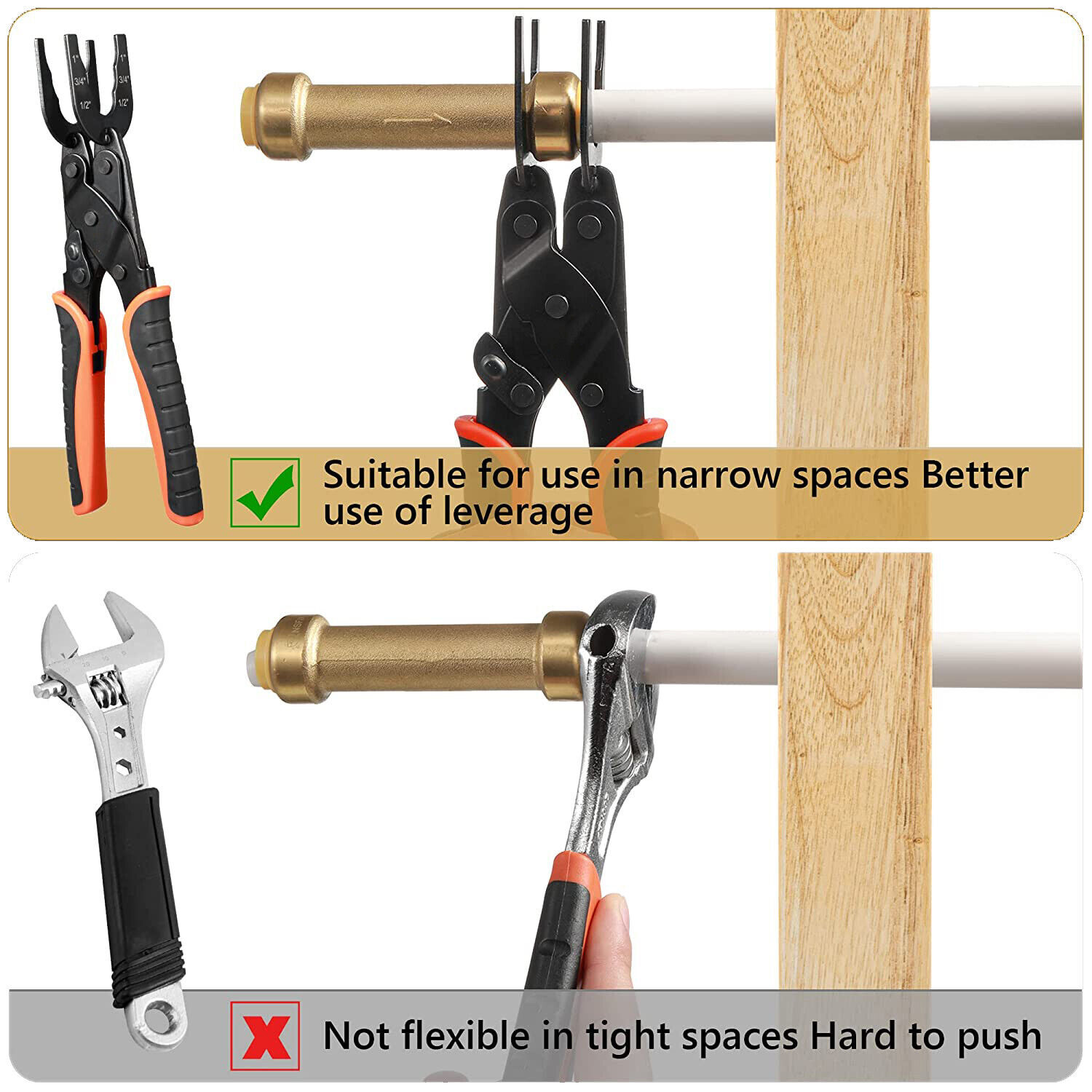 3/8 Inch To 1 Inch Pro Disconnect Tool Push to Connect Fitting Removal PEX Pip