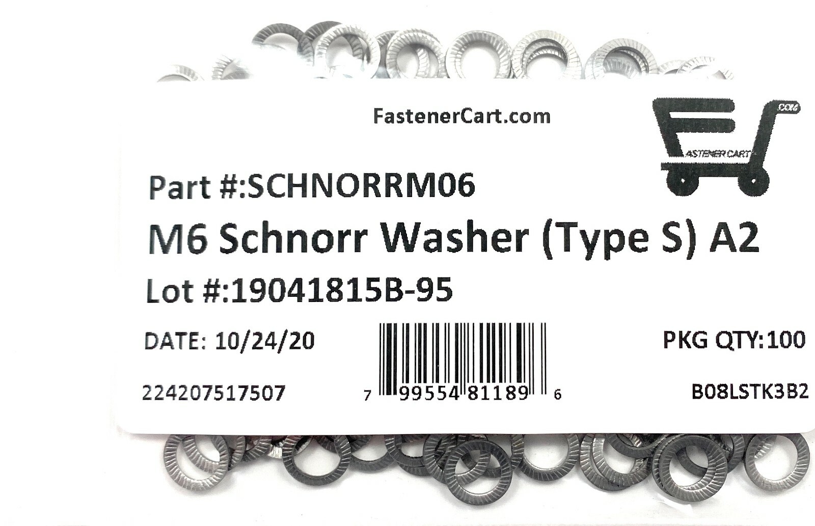 (100) M6 Stainless Steel Type S Safety Lock Washer – Schnorr style washer A2