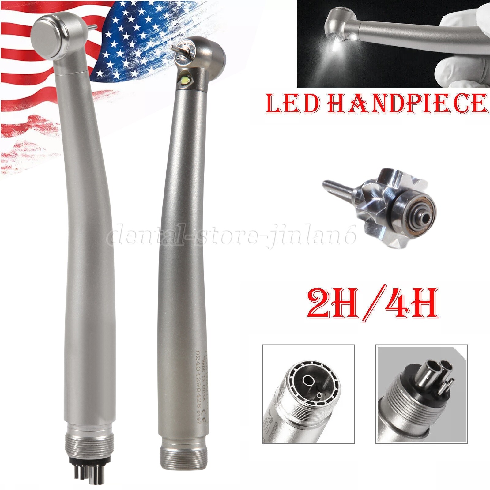 Turbina LED 2/4 orificios con pieza mano de alta velocidad dental NSK Style