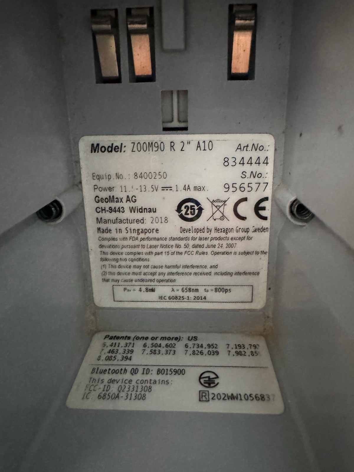GeoMax Zoom 90 R 2” A10 Robotic Total Station Calibrated / Certified June, 2027