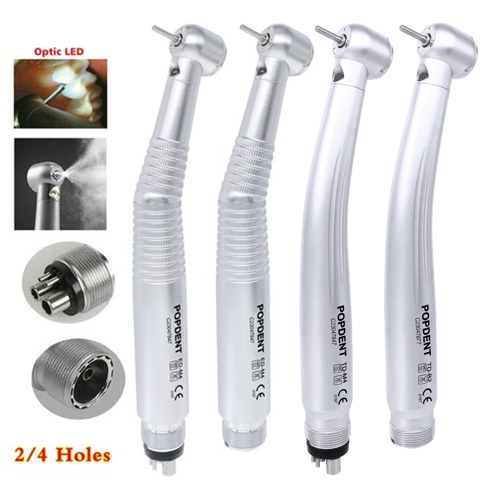 NSK KAVO Style Dental Fiber Optic LED E-generator high speed handpiece 2/4 Holes