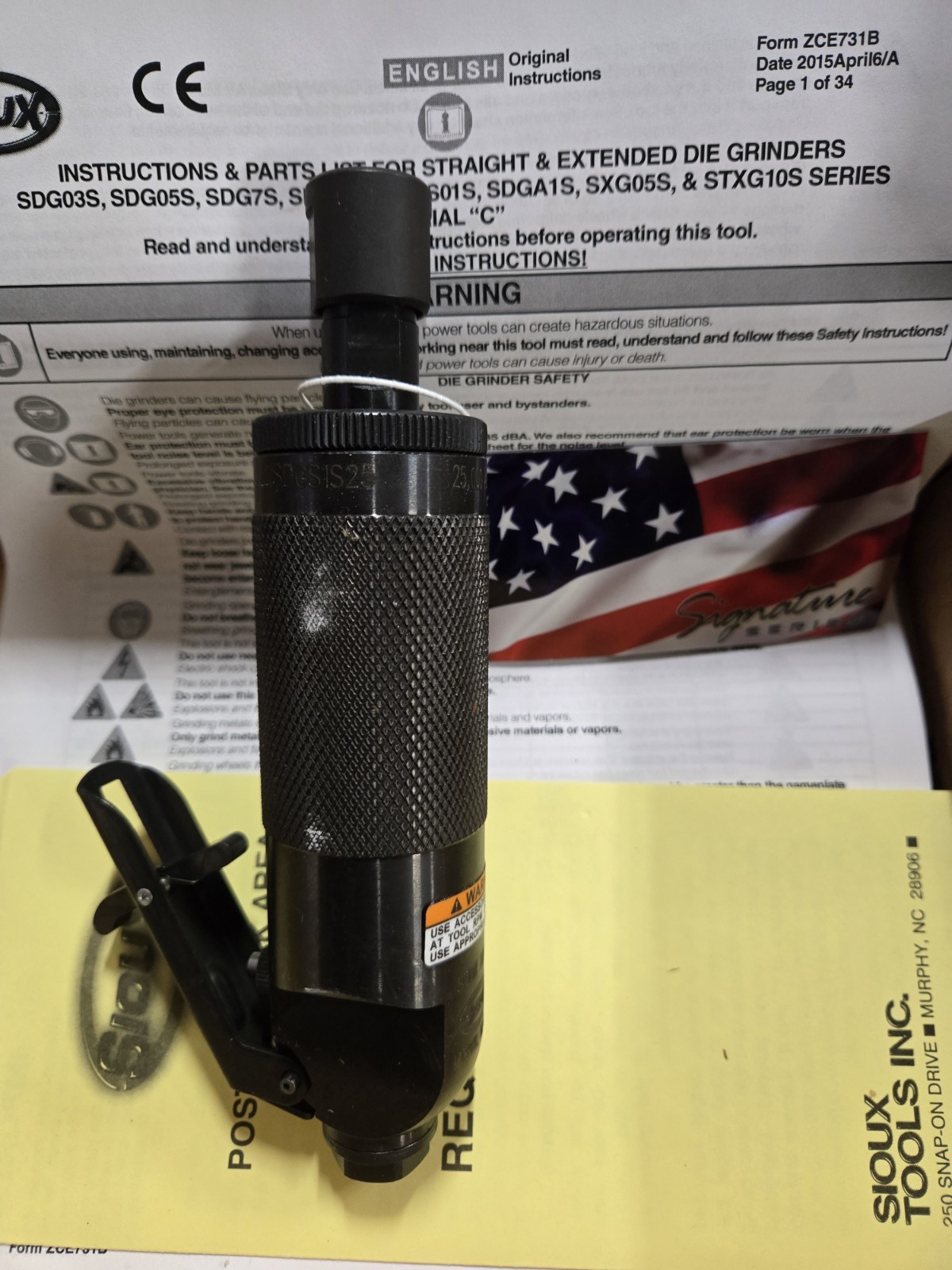 Sioux SDGS1S25 25,000 Rpm Straight Diegrinder