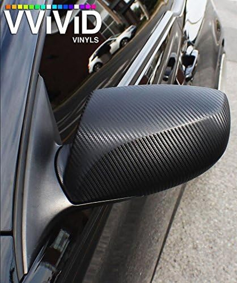 Vvivid XPO Dry Deep Black 3D Carbon Fiber Vinyl Wrap Roll with Air Release